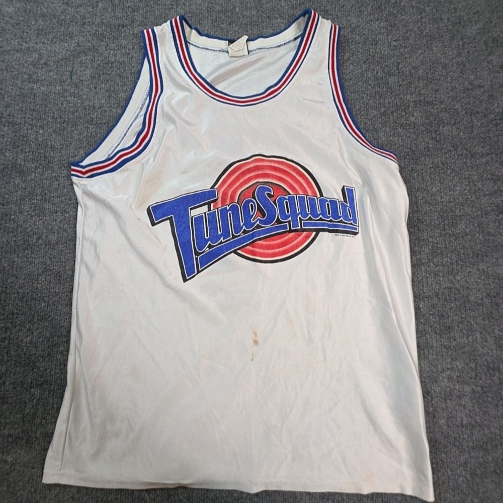 Space Jam Tune Squad Tank Mens Medium White Basketball Jersey Taz Warner Bros